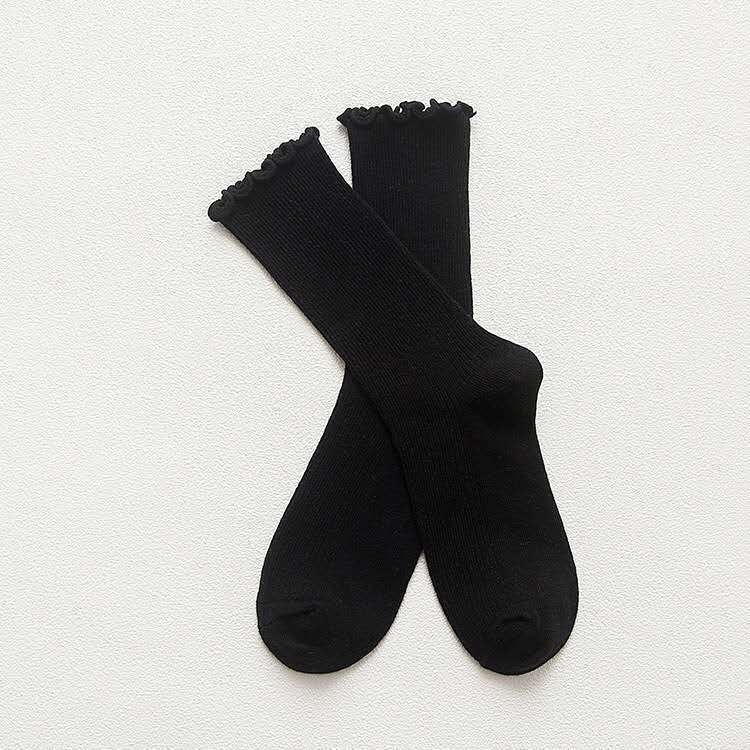 Slouch Socks Spring Autumn Cotton Solid Color Plain Socks Girls Ankle Socks